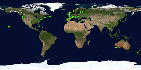 World Map with Markers